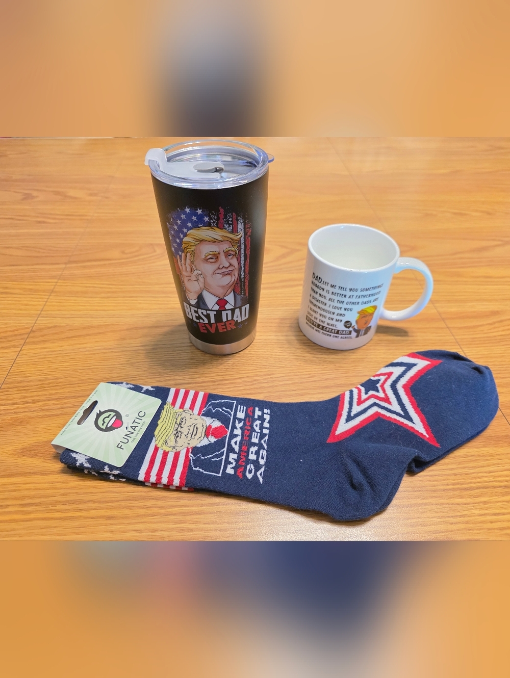 Novelty Best Dads Trump Tumbler, Coffee Mug And Socks